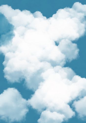 cumulus clouds, blue sky Wallpaper 1668x2388