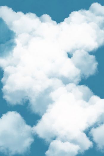 cumulus clouds, blue sky Wallpaper 640x960
