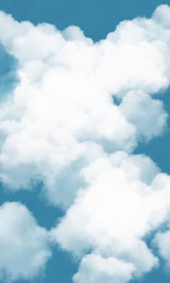 cumulus clouds, blue sky Wallpaper 1200x2000
