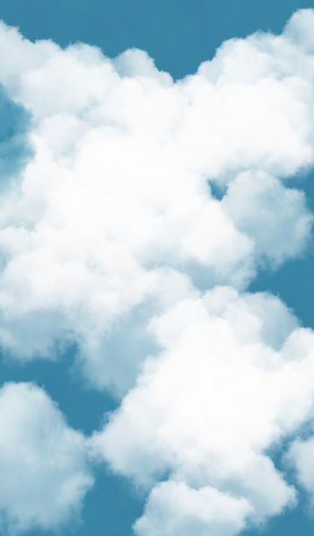 cumulus clouds, blue sky Wallpaper 600x1024