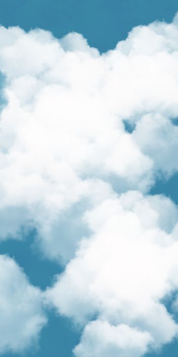 cumulus clouds, blue sky Wallpaper 720x1440