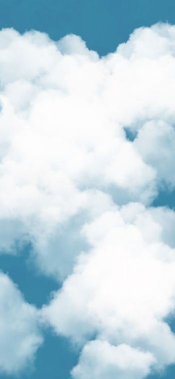 cumulus clouds, blue sky Wallpaper 1125x2436