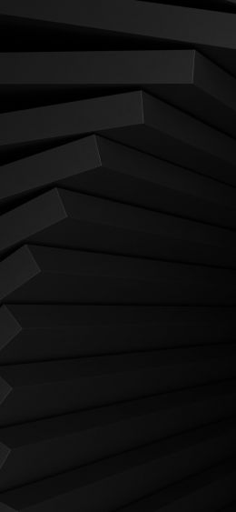 3D, geometry, black Wallpaper 1080x2340