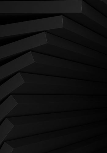 3D, geometry, black Wallpaper 1668x2388