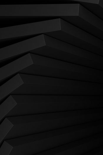 3D, geometry, black Wallpaper 640x960