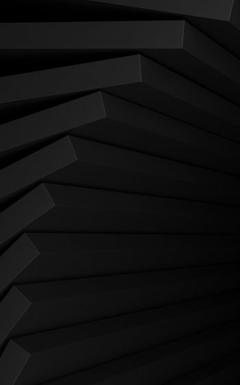 3D, geometry, black Wallpaper 1600x2560