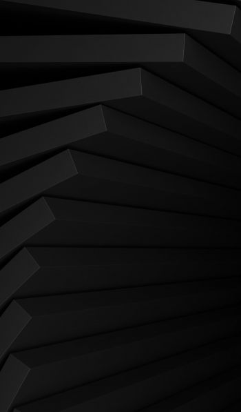 3D, geometry, black Wallpaper 600x1024