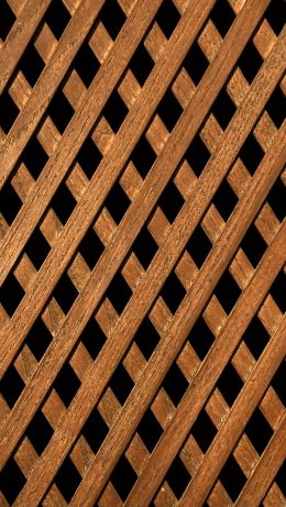 Обои 640x1136 деревянная решетка, коричневый