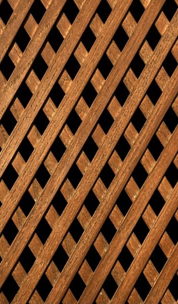 Обои 600x1024 деревянная решетка, коричневый