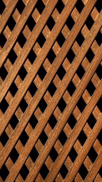 Обои 720x1280 деревянная решетка, коричневый