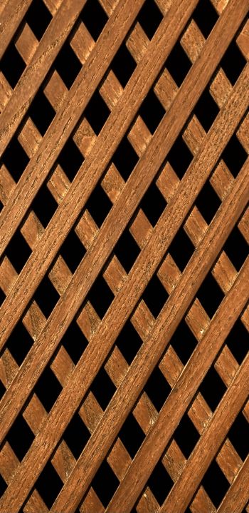 Обои 1080x2220 деревянная решетка, коричневый