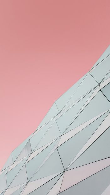 3D, abstraction, pink Wallpaper 640x1136
