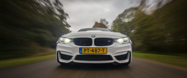 BMW M4, high speed Wallpaper 3440x1440