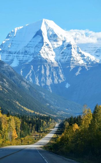 Mount Robson, Canada, highway Wallpaper 800x1280