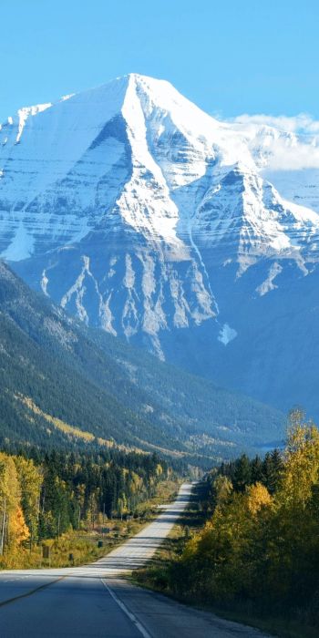 Mount Robson, Canada, highway Wallpaper 720x1440