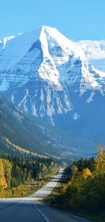 Mount Robson, Canada, highway Wallpaper 720x1520