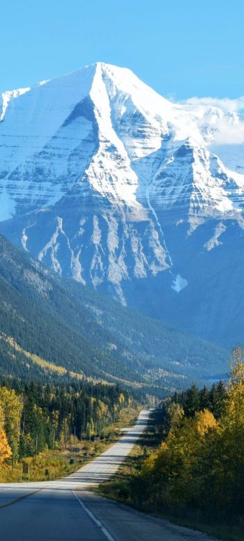 Mount Robson, Canada, highway Wallpaper 720x1600