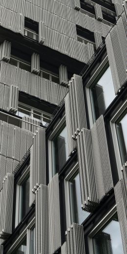 building, facade, gray Wallpaper 720x1440