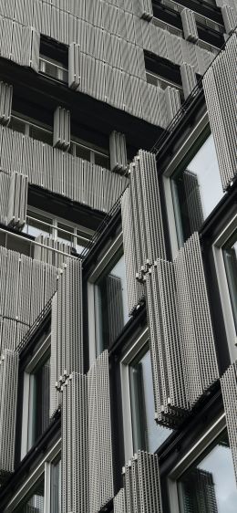 building, facade, gray Wallpaper 828x1792