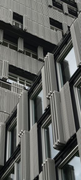 building, facade, gray Wallpaper 1080x2400