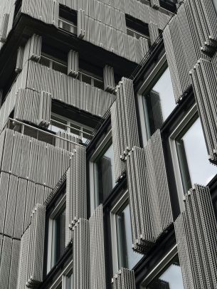 building, facade, gray Wallpaper 2048x2732