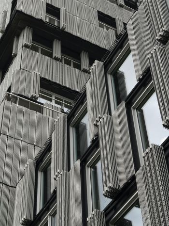 building, facade, gray Wallpaper 1620x2160