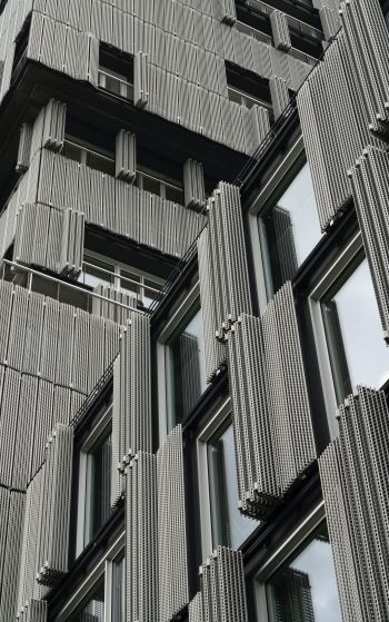 building, facade, gray Wallpaper 1752x2800