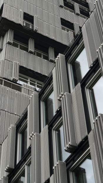 building, facade, gray Wallpaper 720x1280