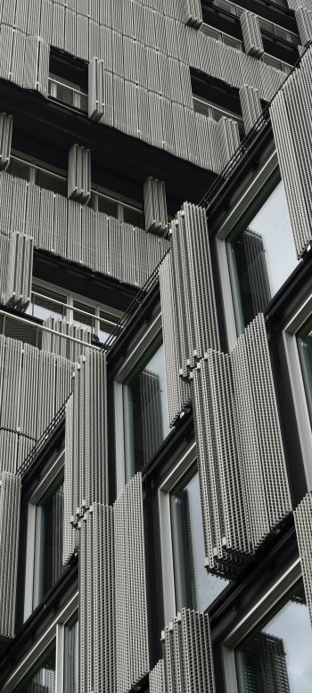 building, facade, gray Wallpaper 720x1600