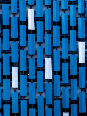 building, facade, blue Wallpaper 2048x2732