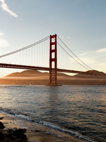 Обои 1536x2048 Мост Золотые Ворота, Сан-Франциско, Калифорния, США