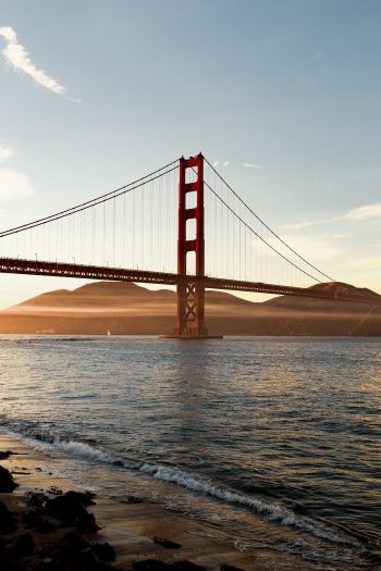 Обои 640x960 Мост Золотые Ворота, Сан-Франциско, Калифорния, США