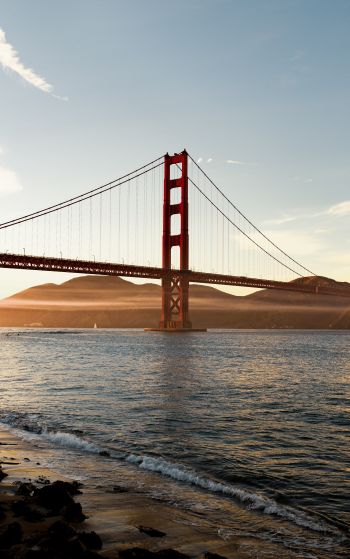 Обои 1752x2800 Мост Золотые Ворота, Сан-Франциско, Калифорния, США