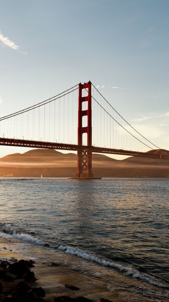 Обои 1080x1920 Мост Золотые Ворота, Сан-Франциско, Калифорния, США