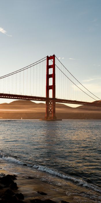 Golden Gate Bridge, San Francisco, California, USA Wallpaper 720x1440