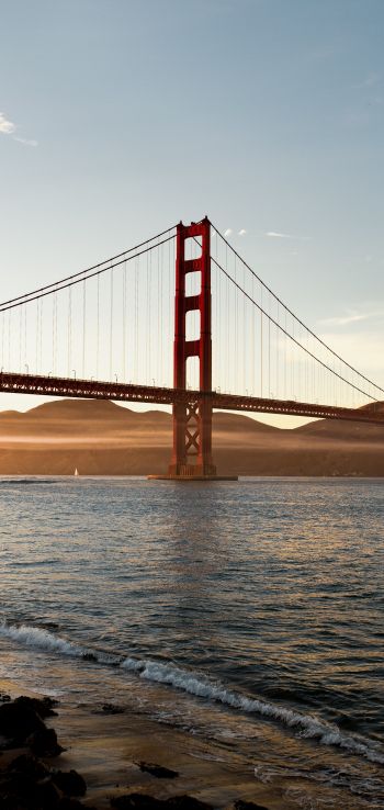 Обои 1440x3040 Мост Золотые Ворота, Сан-Франциско, Калифорния, США