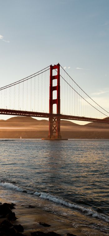 Обои 828x1792 Мост Золотые Ворота, Сан-Франциско, Калифорния, США