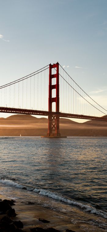 Обои 1080x2340 Мост Золотые Ворота, Сан-Франциско, Калифорния, США