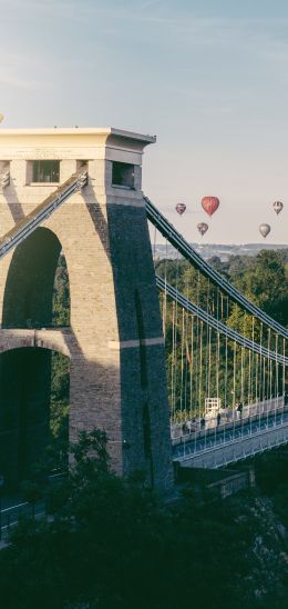 Clifton Bridge, Bristol, Great Britain Wallpaper 720x1520