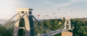 Clifton Bridge, Bristol, Great Britain Wallpaper 2560x1080