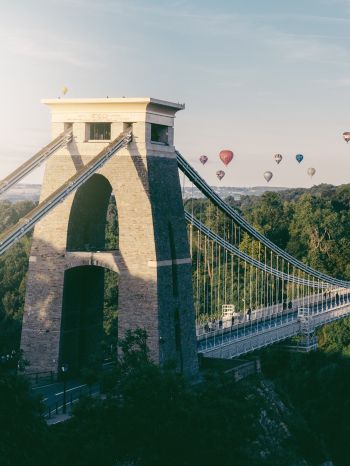 Clifton Bridge, Bristol, Great Britain Wallpaper 1620x2160