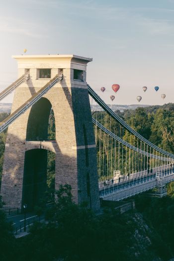 Обои 640x960 Клифтонский мост, Бристоль, Великобритания