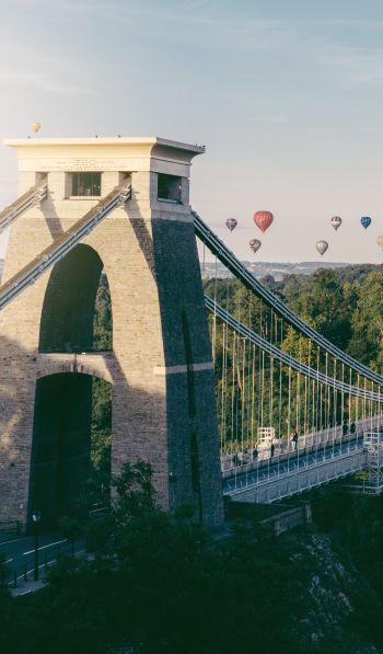 Обои 600x1024 Клифтонский мост, Бристоль, Великобритания