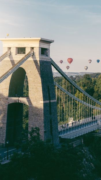 Обои 640x1136 Клифтонский мост, Бристоль, Великобритания