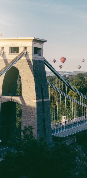 Обои 1440x2960 Клифтонский мост, Бристоль, Великобритания