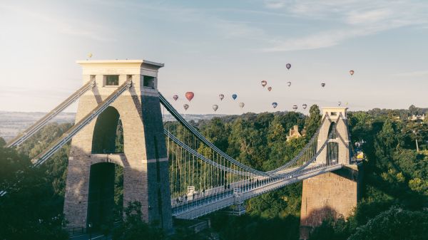 Clifton Bridge, Bristol, Great Britain Wallpaper 2560x1440