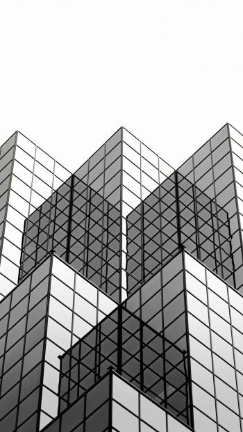 building, white, minimalism Wallpaper 640x1136