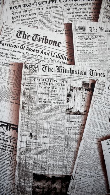newspaper, paper, collage Wallpaper 640x1136