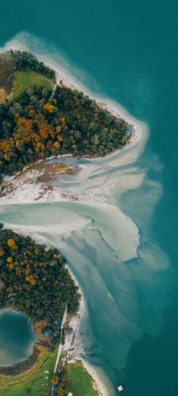 bird's eye view, sea Wallpaper 1080x2400