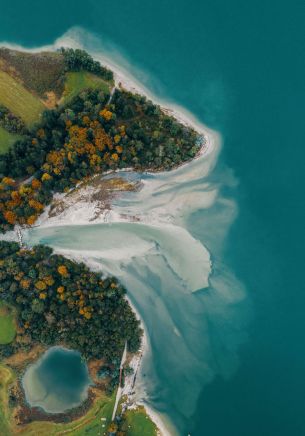 bird's eye view, sea Wallpaper 1668x2388